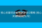 核心关键词该如何定位 SEO策略 (核心关键词该怎么写)
