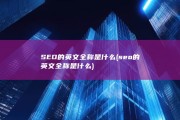SEO的英文全称是什么 (seo的英文全称是什么)
