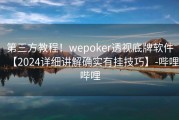 第三方教程！wepoker透视底牌软件【2024详细讲解确实有挂技巧】-哔哩哔哩