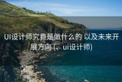 UI设计师究竟是做什么的 以及未来开展方向 (、ui设计师)