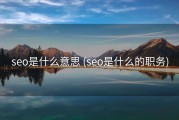 seo是什么意思 (seo是什么的职务)
