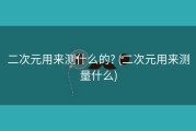 二次元用来测什么的? (二次元用来测量什么)