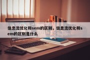 信息流优化和sem的区别，信息流优化和sem的区别是什么