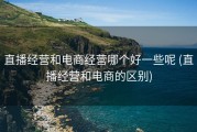 直播经营和电商经营哪个好一些呢 (直播经营和电商的区别)