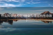 什么叫做结构化 (什么叫做结构性存款)