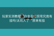 玩家实测教程“白金岛红拐弯究竟有挂吗!太坑人了“原来有挂