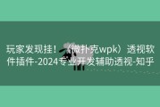 玩家发现挂！（微扑克wpk）透视软件插件-2024专业开发辅助透视-知乎