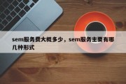 sem服务费大概多少，sem服务主要有哪几种形式