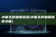 小度怎样唤醒谈话 (小度怎样唤醒语音功能)