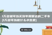 1万多就可以买到年限很近的二手车 (1万多可以做什么小生意)