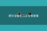 肥壮宝留言回复在哪里看
