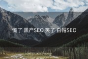 慌了 黑产SEO 笑了 白帽SEO