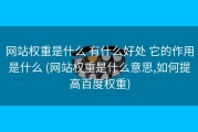 网站权重是什么 有什么好处 它的作用是什么 (网站权重是什么意思,如何提高百度权重)