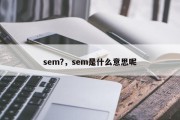 sem?，sem是什么意思呢