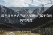 属于官网网站的域名有哪些 (属于官网网站的是)