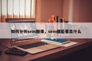 如何分析sem图像，sem图能看出什么