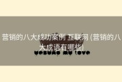 营销的八大成功案例 互联网 (营销的八大成语有哪些)