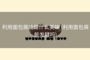 利用面包屑能做什么美味 (利用面包屑能发酵吗)