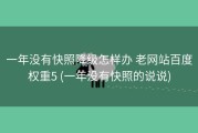 一年没有快照降级怎样办 老网站百度权重5 (一年没有快照的说说)