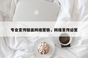 专业宣传版面网络营销，网络宣传运营