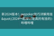 新2024版本！wepoker技巧详解用挂&quot;(2024一起探讨是真的有挂的)-哔哩哔哩