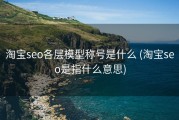 淘宝seo各层模型称号是什么 (淘宝seo是指什么意思)