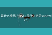 是什么意思 SWSE (是什么意思sandwich)