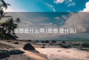思想是什么啊 (思想 是什么)