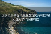 玩家实测教程“豆豆游戏究竟有挂吗!太坑人了“原来有挂