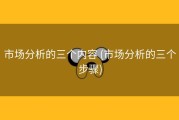 市场分析的三个内容 (市场分析的三个步骤)