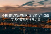 小白也能学会的SEO优化技巧？这些方法助你提升网站流量