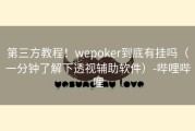 第三方教程！wepoker到底有挂吗（一分钟了解下透视辅助软件）-哔哩哔哩