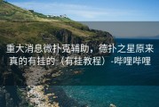 重大消息微扑克辅助，德扑之星原来真的有挂的（有挂教程）-哔哩哔哩