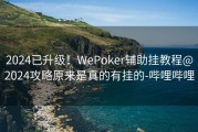 2024已升级！WePoker辅助挂教程@2024攻略原来是真的有挂的-哔哩哔哩