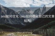 seo如何优化 (seo如何优化自己的文章结构)