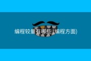 编程较量有哪些 (编程方面)