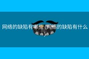 网络的缺陷有哪些 (网络的缺陷有什么)