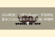 2024新版！（微扑克wpk）开挂网址是多少[2024最新开发黑科技]-哔哩哔哩