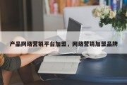 产品网络营销平台加盟，网络营销加盟品牌