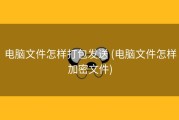 电脑文件怎样打包发送 (电脑文件怎样加密文件)