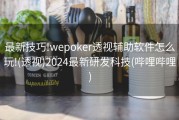 最新技巧!wepoker透视辅助软件怎么玩!(透视)2024最新研发科技(哔哩哔哩)