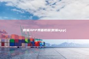 数据APP界面教程 (数据 app)