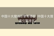 中国十大搜索引擎有哪些 (中国十大搜索引擎排名)