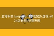 总算明白!wepoker作弊教程!(透视)2024版教程,哔哩哔哩