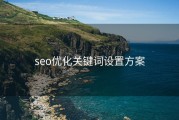 seo优化关键词设置方案