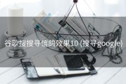 谷歌搜搜寻信鸽效果10 (搜寻google)