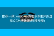 推荐一款!wepoker真能买到挂吗!(透视)2024版教程(哔哩哔哩)
