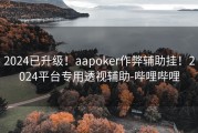 2024已升级！aapoker作弊辅助挂！2024平台专用透视辅助-哔哩哔哩