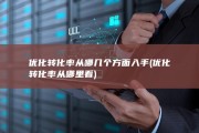 优化转化率从哪几个方面入手 (优化转化率从哪里看)