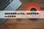 湖南网络营销saas平台，湖南网络营销saas平台官网